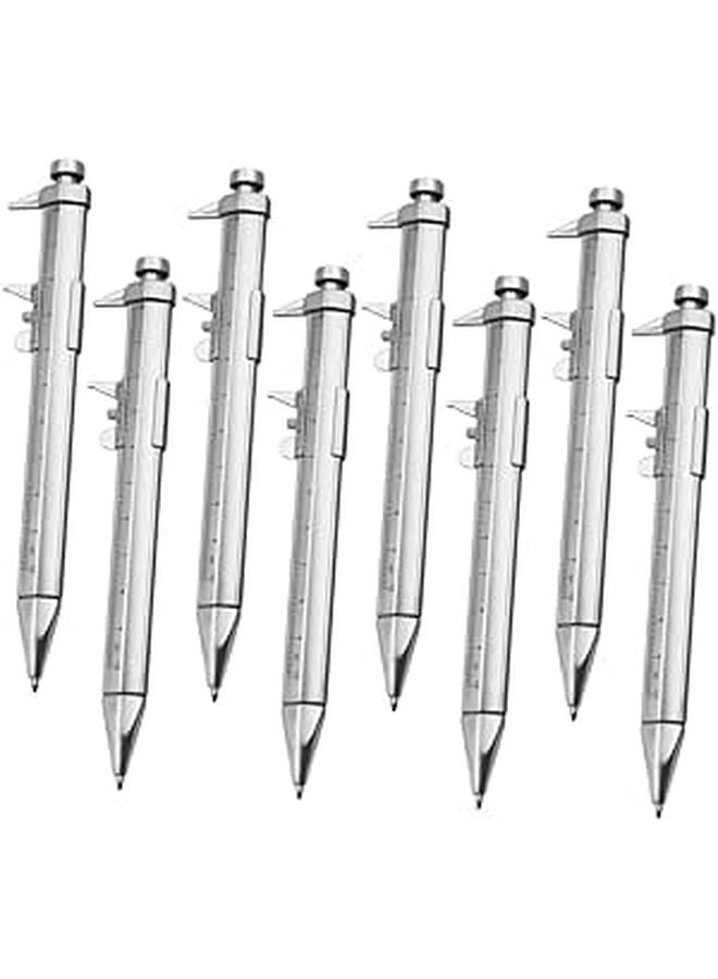 Multipurpose Ballpoint Pen Set With Ruler 8pcs Fine Point For Students Office Use - Image 1