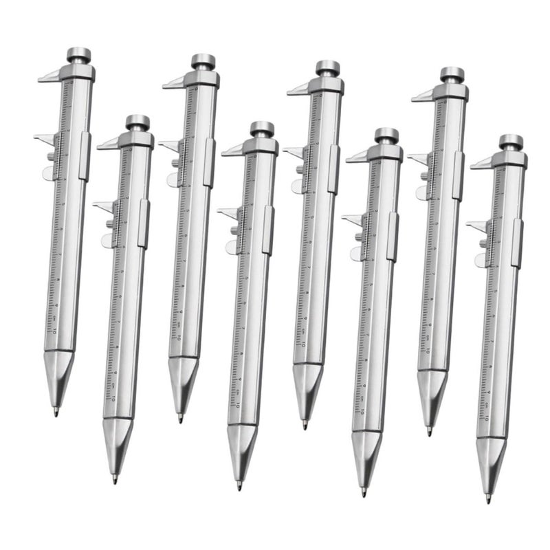 Multipurpose Ballpoint Pen Set With Ruler 8pcs Fine Point For Students Office Use - Image 2