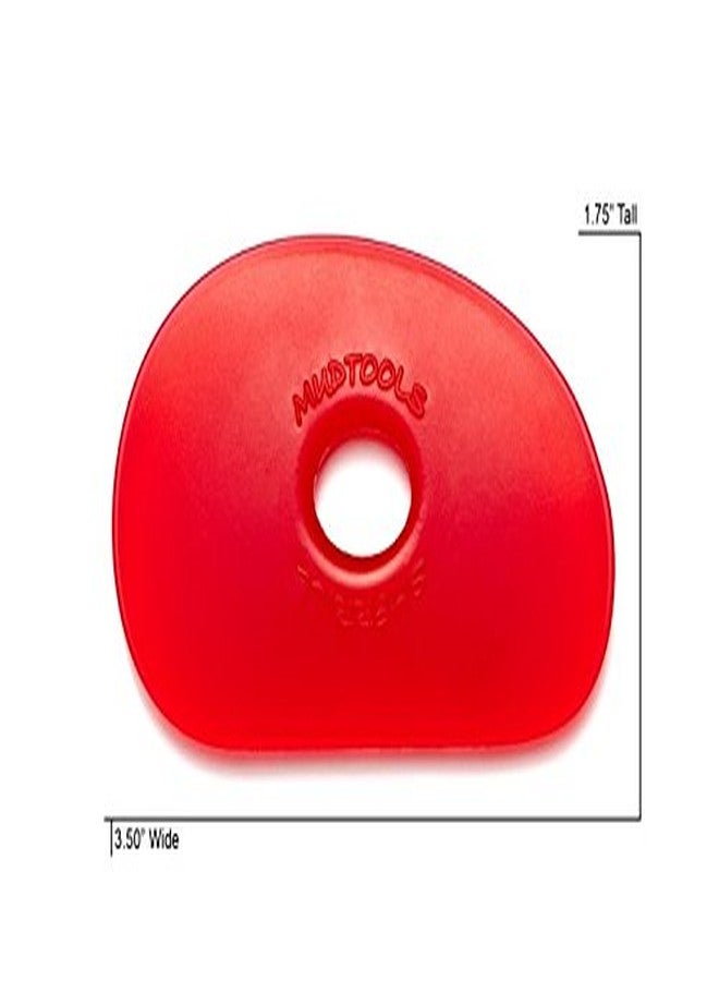 Mudtools Shape 1 Polymer Rib for Pottery and Clay Artists, Red Color Very Soft (R1) - Image 2