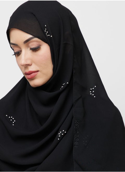 Chiffon Hijab With Stone Work