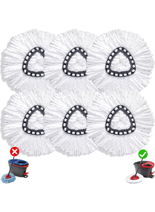 ARTIST'S DREAM Mop Head Replacement for Ocedar Mop Heads Replacements, Spin Mop Refills with Premium Microfiber - Easy to Clean and Machine Washable, 6 Pack Replace Head - Image 1