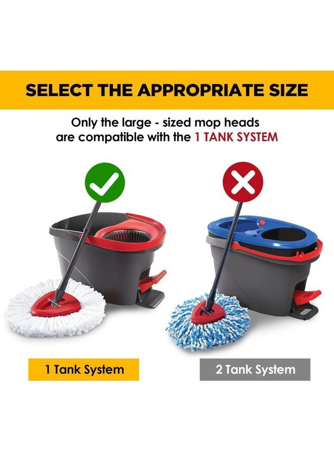 ARTIST'S DREAM Mop Head Replacement for Ocedar Mop Heads Replacements, Spin Mop Refills with Premium Microfiber - Easy to Clean and Machine Washable, 6 Pack Replace Head - Image 2