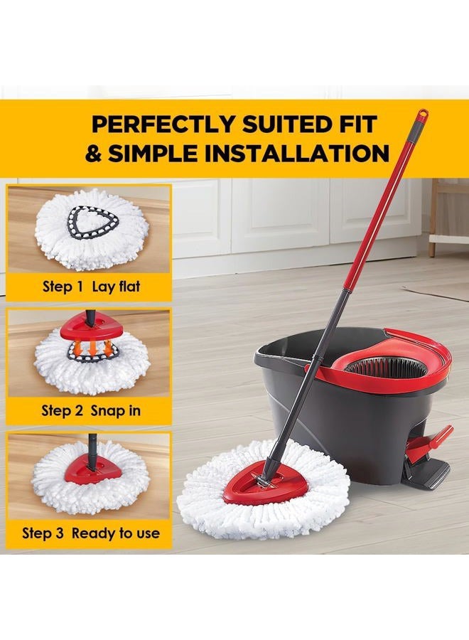 ARTIST'S DREAM Mop Head Replacement for Ocedar Mop Heads Replacements, Spin Mop Refills with Premium Microfiber - Easy to Clean and Machine Washable, 6 Pack Replace Head - Image 3