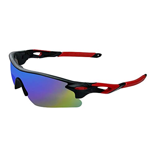Peter Jones Red Sports Unisex Sunglasses | Polarized Lenses & Polycarbonate Frame | 100% UV Protection for Driving, Sports & Cycling (Model M00RD) - Image 2