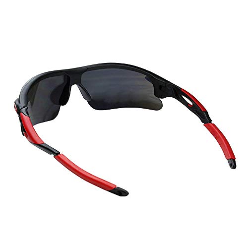 Peter Jones Red Sports Unisex Sunglasses | Polarized Lenses & Polycarbonate Frame | 100% UV Protection for Driving, Sports & Cycling (Model M00RD) - Image 5