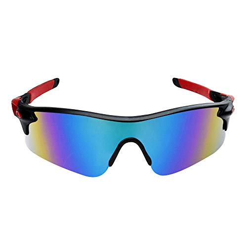 Peter Jones Red Sports Unisex Sunglasses | Polarized Lenses & Polycarbonate Frame | 100% UV Protection for Driving, Sports & Cycling (Model M00RD) - Image 3