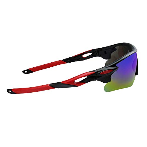 Peter Jones Red Sports Unisex Sunglasses | Polarized Lenses & Polycarbonate Frame | 100% UV Protection for Driving, Sports & Cycling (Model M00RD) - Image 4