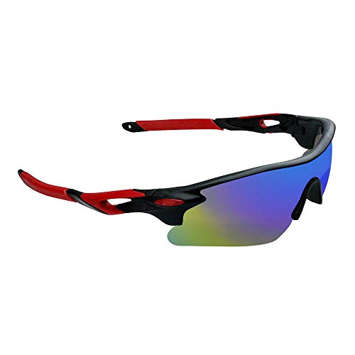Peter Jones Red Sports Unisex Sunglasses | Polarized Lenses & Polycarbonate Frame | 100% UV Protection for Driving, Sports & Cycling (Model M00RD) - Image 1