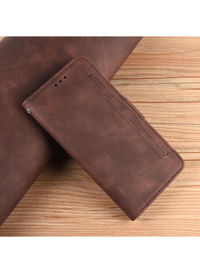 Zaboon Case For Infinix Hot 50i 4G / Smart 9 4G Skin Feel Calf Texture Card Slots Leather Phone Case - Image 2