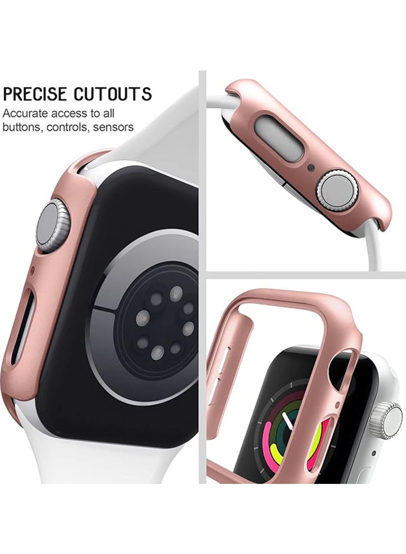 4 Pcs Apple Watch Series 9 / 8 / 7 45mm Case,Hard PC Bumper Cover Without Glass Screen Protector,Ultra-Thin Scratch Resistant Edge Frame Cover for iWatch 45mm - Image 3