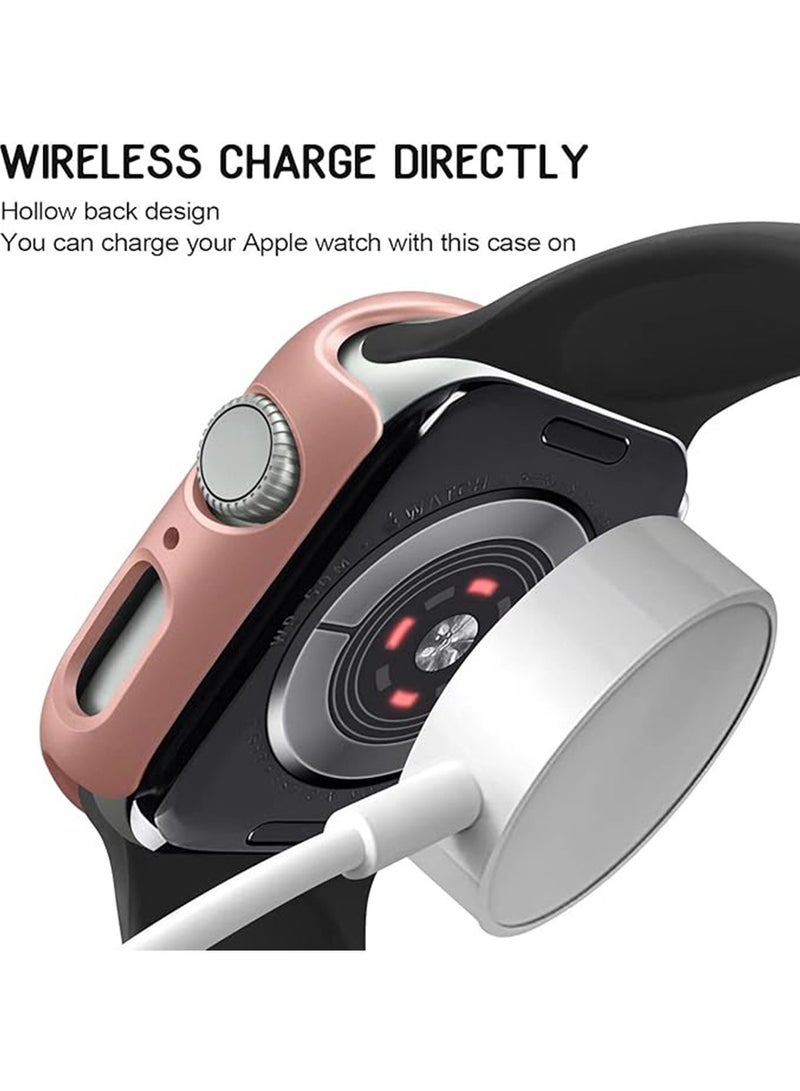 4 Pcs Apple Watch Series 9 / 8 / 7 45mm Case,Hard PC Bumper Cover Without Glass Screen Protector,Ultra-Thin Scratch Resistant Edge Frame Cover for iWatch 45mm - Image 4
