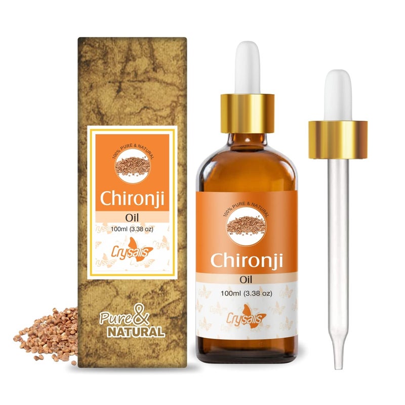 Crysalis Chironji (Buchanania Lanzan) Oil,100% Pure & Natural Undiluted Carrier Oil Organic Standard For Skin & Haircare-100ml - Image 1