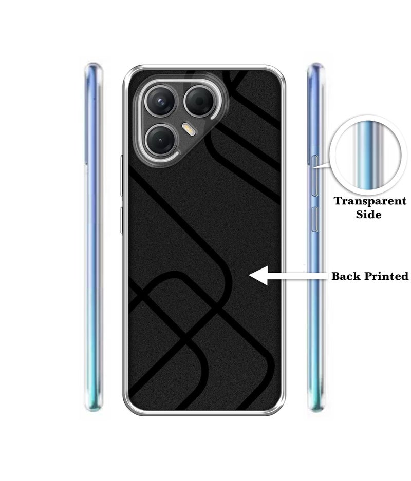 Casotec Zig-Zag Black Line Design Printed Silicon Soft TPU Back Case Cover for Tecno Pova 7 Pro 5G - Image 2