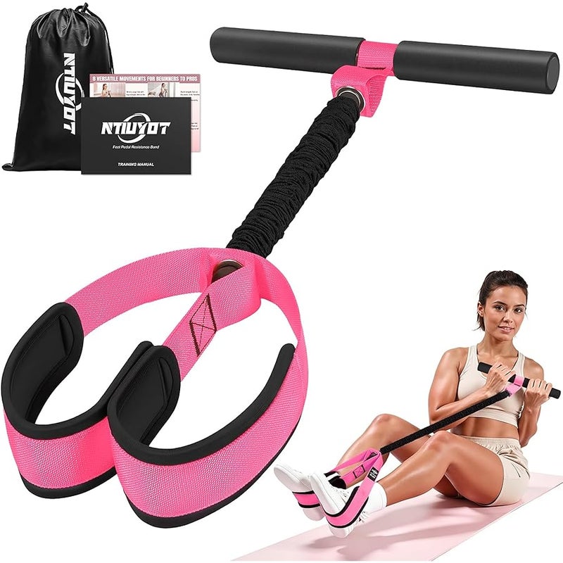 Upgraded Durable Pedal Resistance Band with Handle, Thickened Latex Tubes and Soft Foam Fabric Foot Pedal, Sit Up Exercise Equipment for Abdomen, Waist, Arm, Core/ABS, Leg, Physical Therapy - Image 1