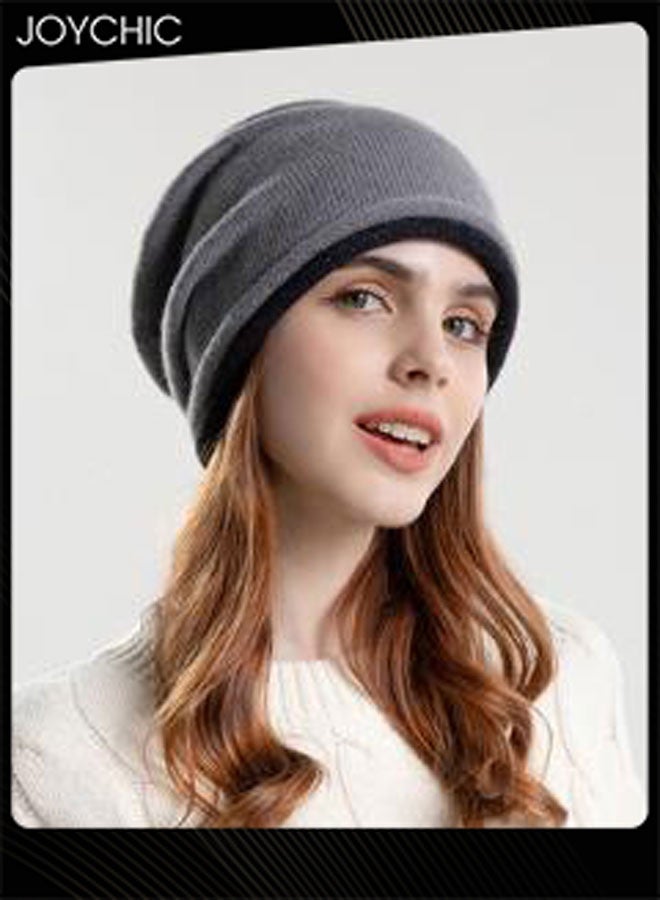 Joychic قبعة كورية نسائية صوفية دافئة لحماية الأذنين للخريف والشتاء لركوب الدراجات في الهواء الطلق مقاومة للرياح - Image 1