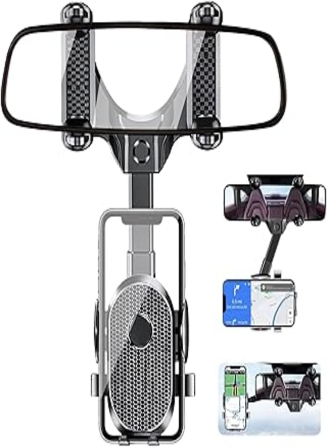 OneNine Multifunctional Car Rearview Mirror Phone Holder, Rotating and Retractable Car Phone Holder, Universal 360 Degree Rotating and Retractable Car Phone Holder, Car Rearview Mirror Phone Holder