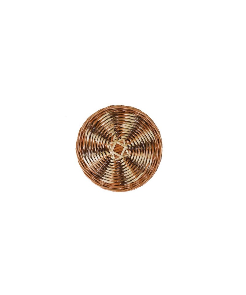 Kadam Haat Handmade Wicker Wall Plate Combo | Wall Decor Hanging Wall Plates For Living Room Bedroom & Home Decoration (Natural, Set of 2 6" & 9") - Image 3