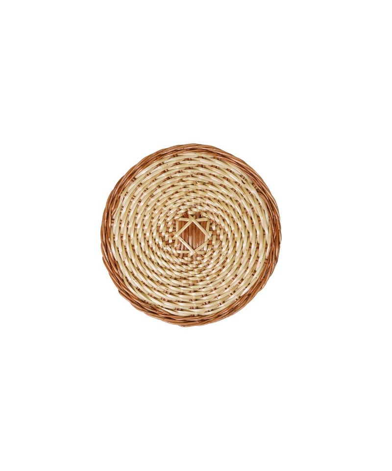 Kadam Haat Handmade Wicker Wall Plate Combo | Wall Decor Hanging Wall Plates For Living Room Bedroom & Home Decoration (Natural, Set of 2 6" & 9") - Image 2