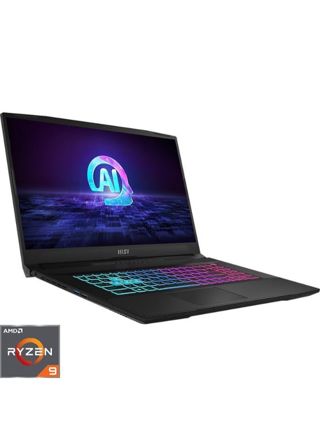 MSI Katana A17AI Gaming Laptop With 17.3 Inch Display, AMD Ryzen 9 Processor/32GB RAM/1TB SSD/NVIDIA GeForce RTX 4070 Graphics/Windows 11 Home English/Arabic Black  - Image 1