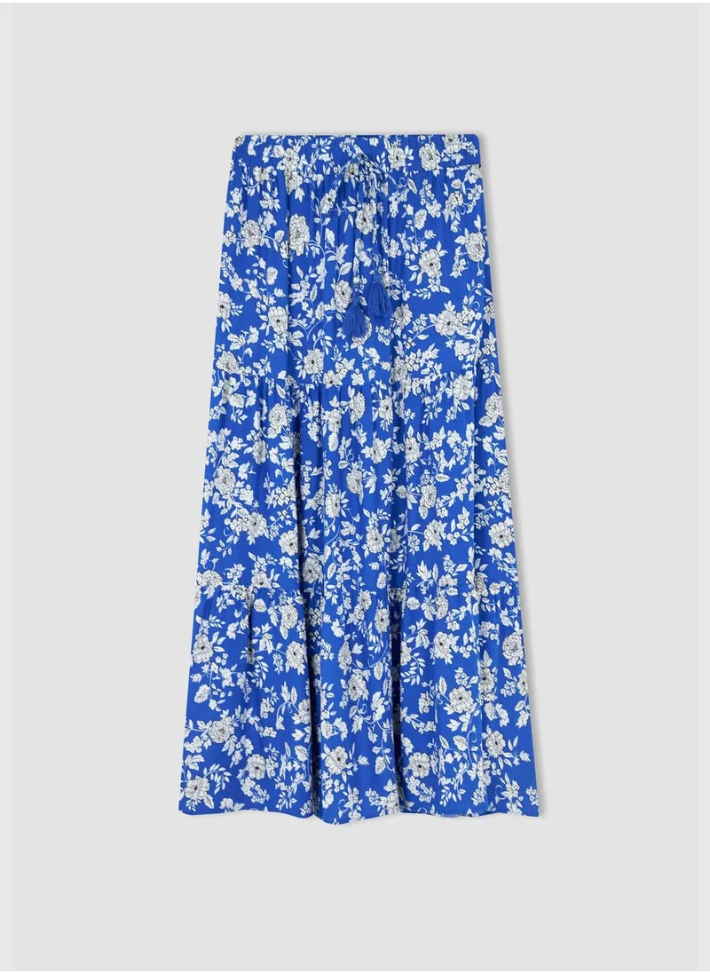 DeFacto Traditional Floral Print Maxi Skirt