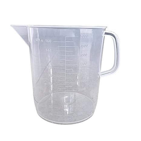 AANIJLAB Measuring Jug or Mug 5000 ml Polylab Made Plastic Transparent Measuring Jug for Measuring Solids and Liquids 5 LTR Pack of 1 - Image 1