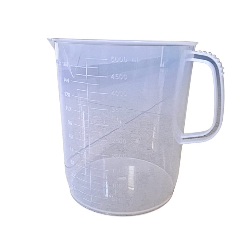 AANIJLAB Measuring Jug or Mug 5000 ml Polylab Made Plastic Transparent Measuring Jug for Measuring Solids and Liquids 5 LTR Pack of 1 - Image 2