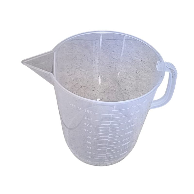 AANIJLAB Measuring Jug or Mug 5000 ml Polylab Made Plastic Transparent Measuring Jug for Measuring Solids and Liquids 5 LTR Pack of 1 - Image 4