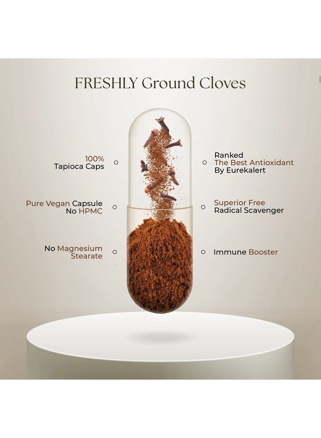 Dr Clark Store Cloves Vegetarian, 500mg, 102 Tapioca Capsules – Helps Maintain Liver Performance and Blood Circulation - Image 2