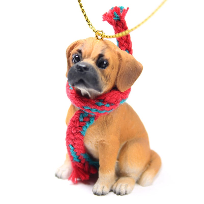 Conversation Concept Puggle Tiny Miniature One Christmas Ornament Brown - Delightful! - Image 1