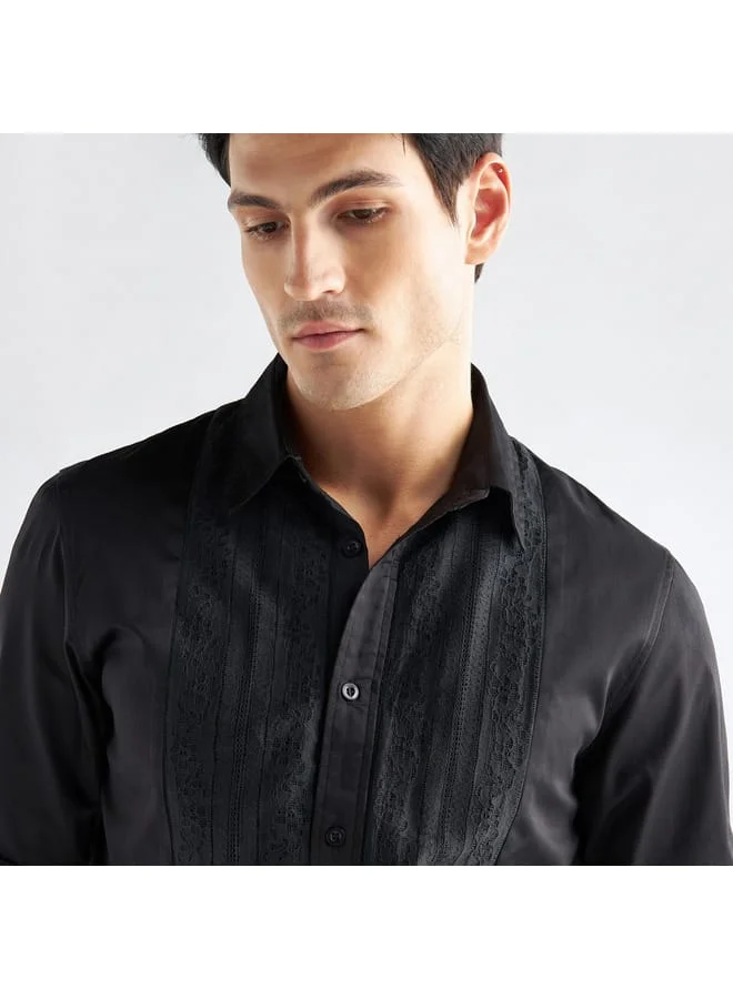 Splash FAV Dress Shirt with Embroidered Panel
