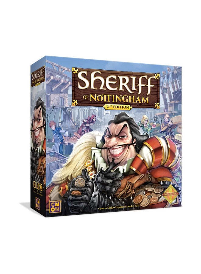 CMON Sheriff of Nottingham 2nd Edition Board Game | Strategy Game | Medieval Bluffing Game | Card Drafting Game for Adults and Teens | Ages 14+ | 3-6 Players | Average Playtime 60 Minutes | Made by CMON