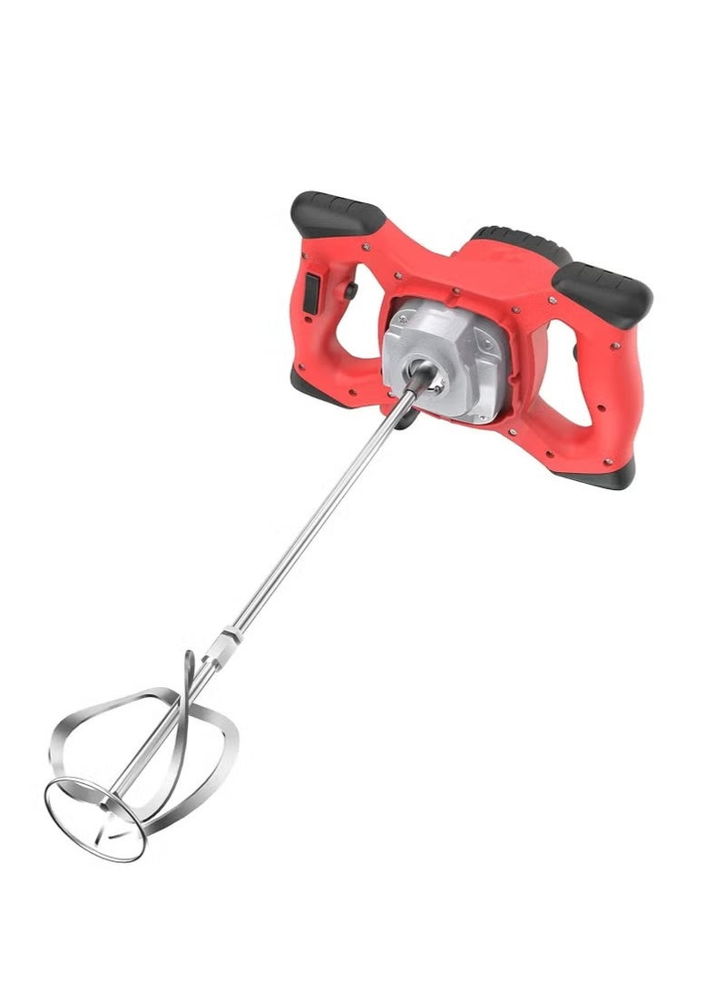 XiuWoo 2100W Concrete Cement Mixer, Portable Electric Paddle Mixer Adjustable 6 Speed Handheld Plaster Grout Paint Thinset Mortar Paddle Mixer Drill Mixer Stirring Tool - Image 1