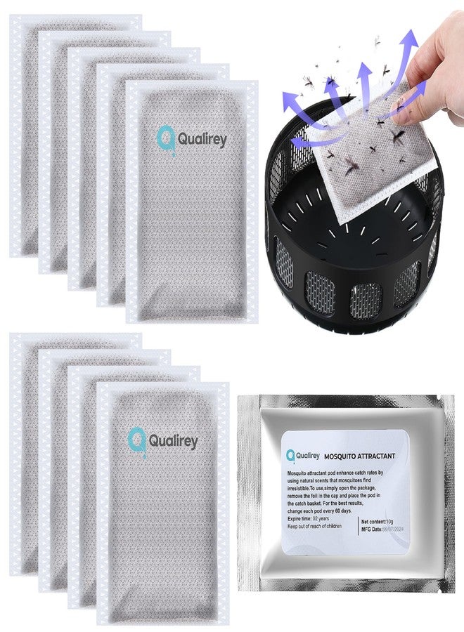 Qualirey 10 Pack Mosquito Attractant in Bulk, Lure for Bug Zapper Bait Refill Compatible with All Mosquito Trap Enhances Catch Rates for Indoor Outdoor Traps, Safe and Long Lasting - Image 1