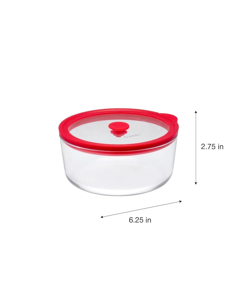 DUBBLIN ELEGANCE ROUND 820 Glass CasseroleCumServing Bowl with Lid Microwave Safe Stylish Durable 820ml Capacity - Image 3