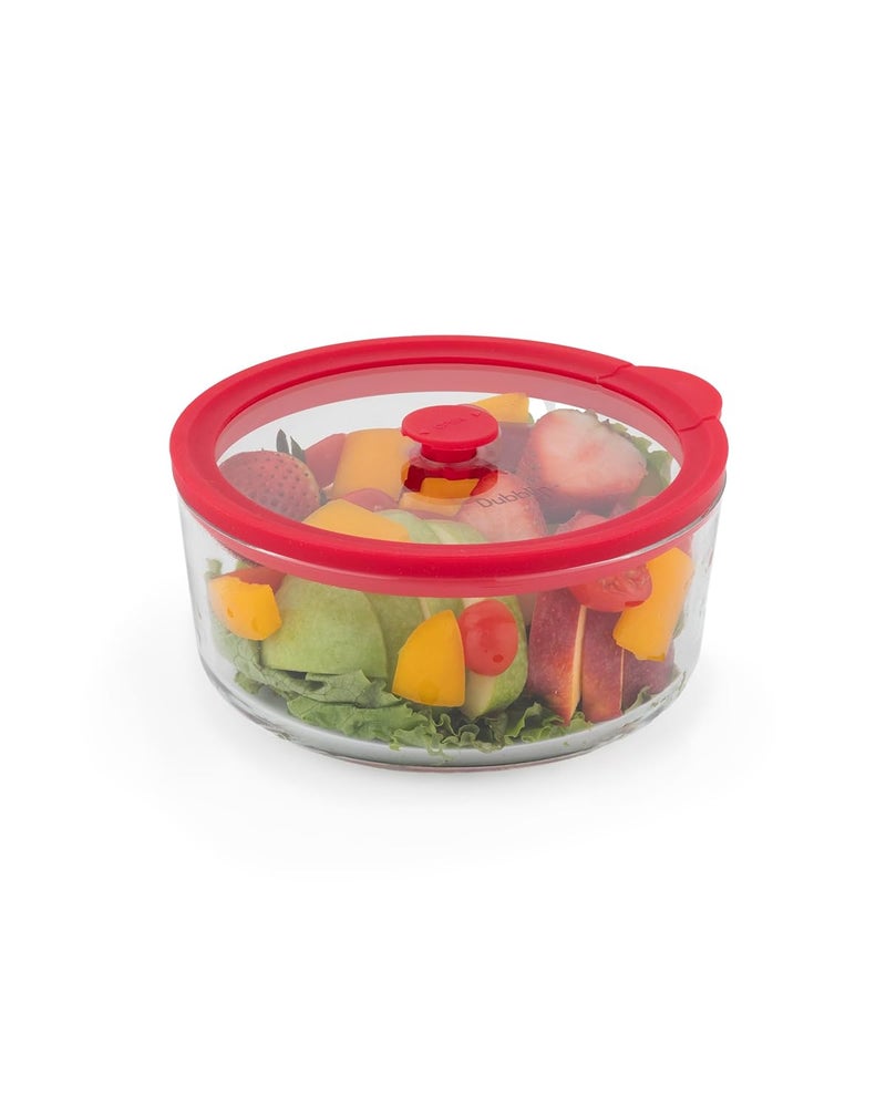DUBBLIN ELEGANCE ROUND 820 Glass CasseroleCumServing Bowl with Lid Microwave Safe Stylish Durable 820ml Capacity - Image 1