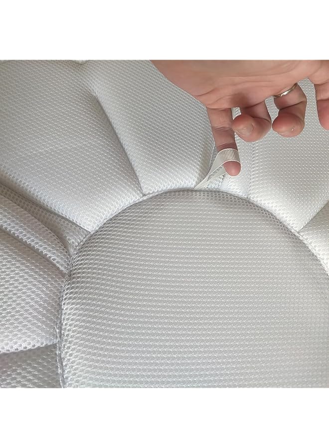 ZEKAROUL Baby Bath Pad For Infant Newborn Soft Flower Bathtub Mat Baby Bath Support Lounger For Bathtub (Pink 31.5") - Image 4