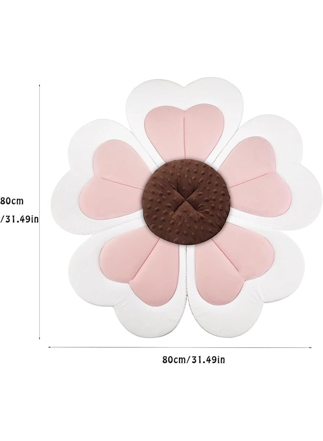ZEKAROUL Baby Bath Pad For Infant Newborn Soft Flower Bathtub Mat Baby Bath Support Lounger For Bathtub (Pink 31.5") - Image 2
