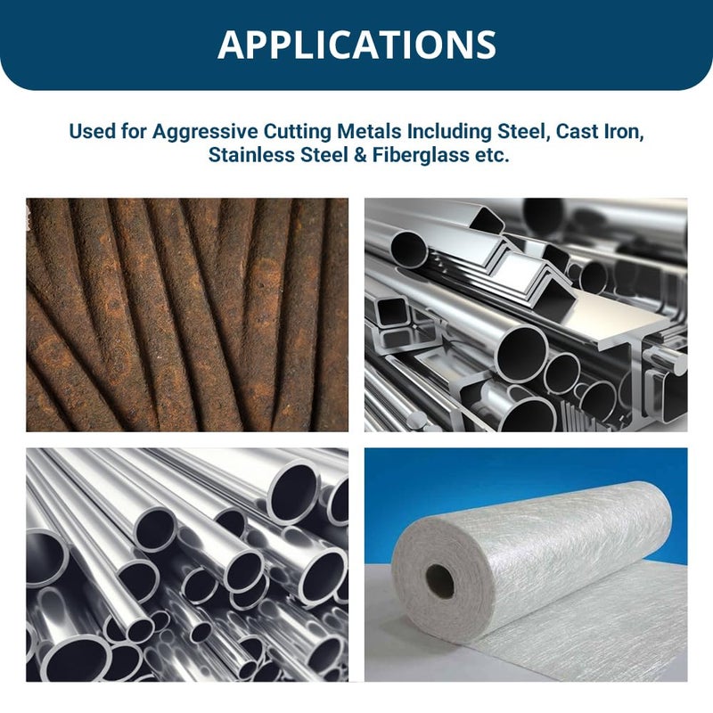 Benchmark Abrasives عجلات قطع طحن رقيقة من أكسيد الألمنيوم بقطر 5 بوصات من بنشمارك أبرسيفز لقطع المعادن والفولاذ المقاوم للصدأ بسماكة .045 بوصة وفتحة 7/8 بوصة، قرص قطع طاحونة الزاوية، عجلة طحن - عبوة 50 - Image 2