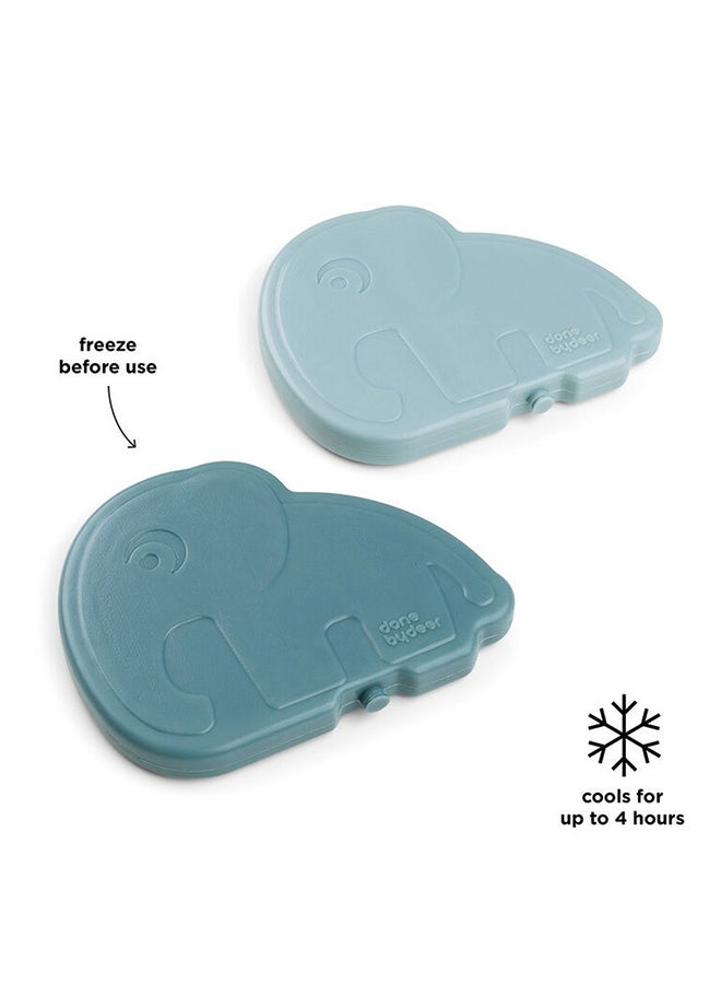 done by deer Cooling Element 2-Pack Elphee Blue - Reusable Ice Pack For Kids Lunch Bags  - Image 2
