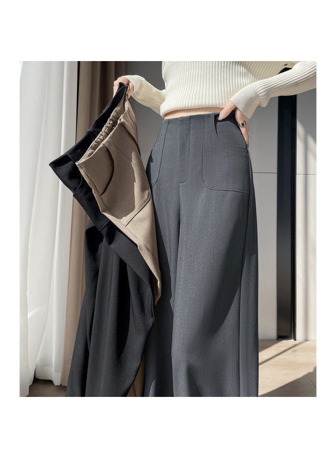 Baleno Narrow Wide-Leg Pants Women 2025 High-Waist Draped Relaxed Suit Pants Loose Slimming High-End Casual Trousers - Image 3