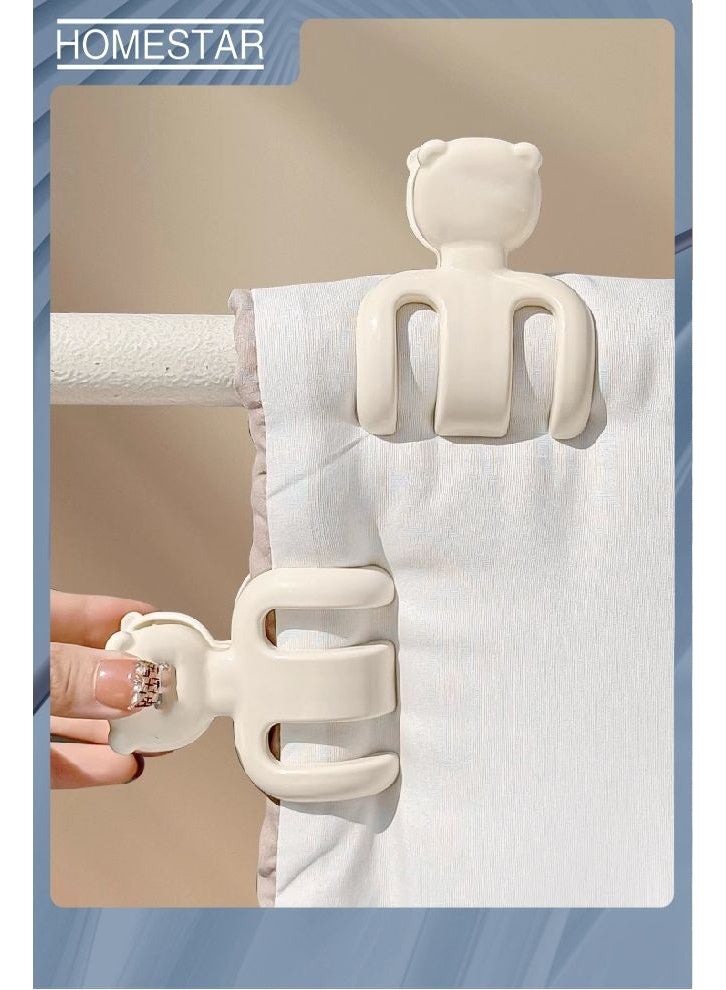 HOMESTAR 4 Pack Plastic Clothes Pins with Strong Anti Rust Springs,Heavy Duty Beach Towel Clips,Laundry Clothespins to Keep Your Towel, Clothes, Blankets to Dry on Clothesline and Hanging Rack - Image 5