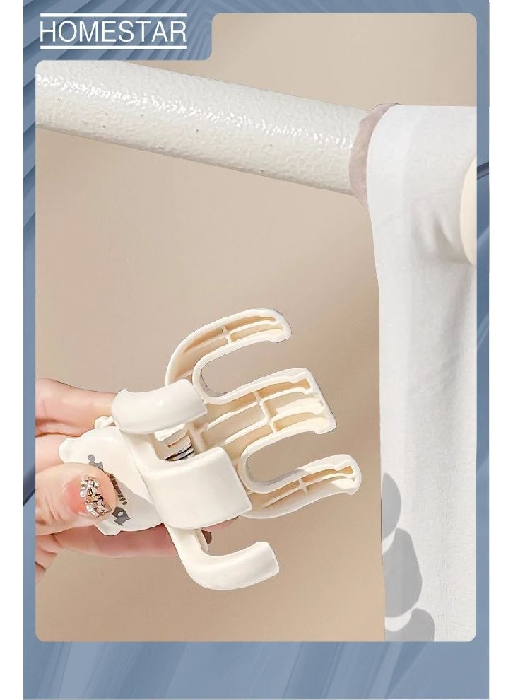 HOMESTAR 4 Pack Plastic Clothes Pins with Strong Anti Rust Springs,Heavy Duty Beach Towel Clips,Laundry Clothespins to Keep Your Towel, Clothes, Blankets to Dry on Clothesline and Hanging Rack - Image 4