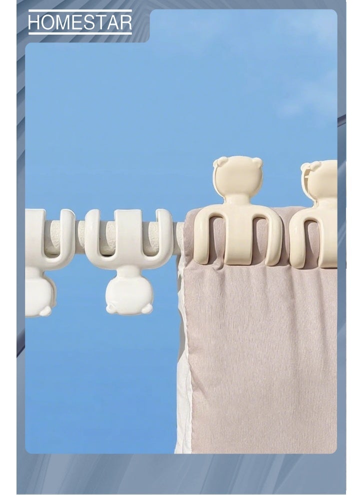 HOMESTAR 4 Pack Plastic Clothes Pins with Strong Anti Rust Springs,Heavy Duty Beach Towel Clips,Laundry Clothespins to Keep Your Towel, Clothes, Blankets to Dry on Clothesline and Hanging Rack - Image 3