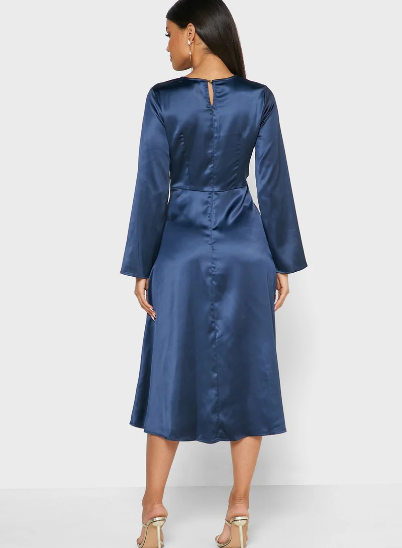 Khizana Tie Front Maxi Dress