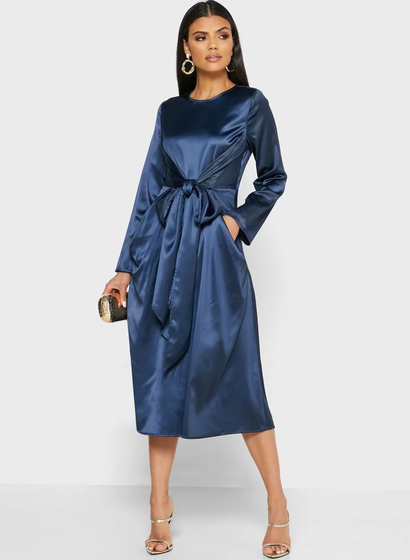 Khizana Tie Front Maxi Dress