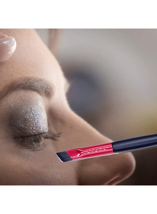TEONEI Eyebrow Stamp Brush,Professional Angled Eye Brow Brush,Eye Shadow Brush Makeup Brush,Beauty Cosmetic Tool,Woman Eyebrow Drawing Supplies(Red) - Image 4