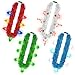 Traplace 4PCS Christmas Lights Necklace 3 Modes LED Christmas Party Favors 7 Bulbs Color Stripes Snowflakes Bell Tree Candy Cane Xmas Light Up Necklace for Ugly Sweater Party New Year Decorative - Image 2