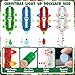 Traplace 4PCS Christmas Lights Necklace 3 Modes LED Christmas Party Favors 7 Bulbs Color Stripes Snowflakes Bell Tree Candy Cane Xmas Light Up Necklace for Ugly Sweater Party New Year Decorative - Image 4