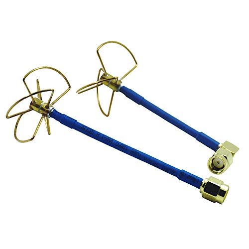 Anbee 2pcs FPV 5.8Ghz Circular Polarized Clover Leaf Antenna High Gain 5.8g Aerial Set RP-SMA Male Plug - Image 1
