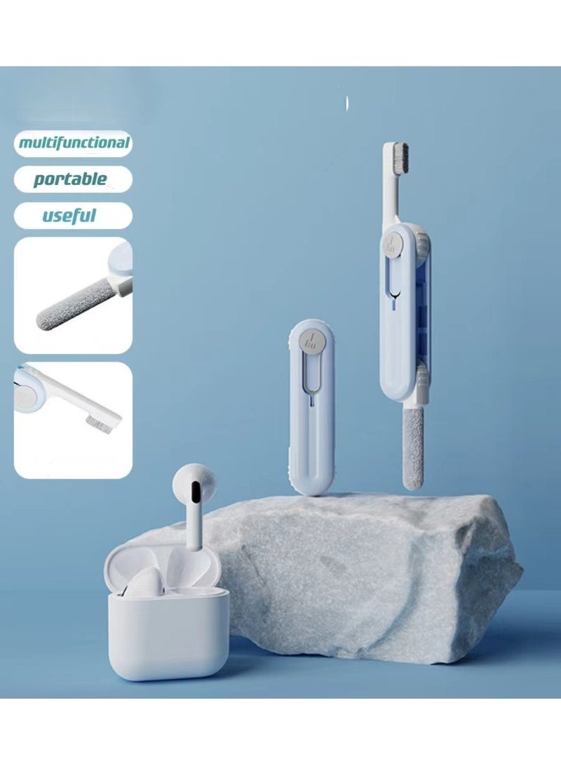 Generic - Airpods Cleaning Kit 5-in-1 multifunctional cleaning kit (with soft brush | flocked sponge | 2 SIM card slots | card removal pin) Easily clean the gaps in Bluetooth headsets and mobile phones - Image 1
